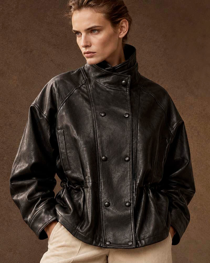 Chaqueta Neo de Piel Sintética Negra
